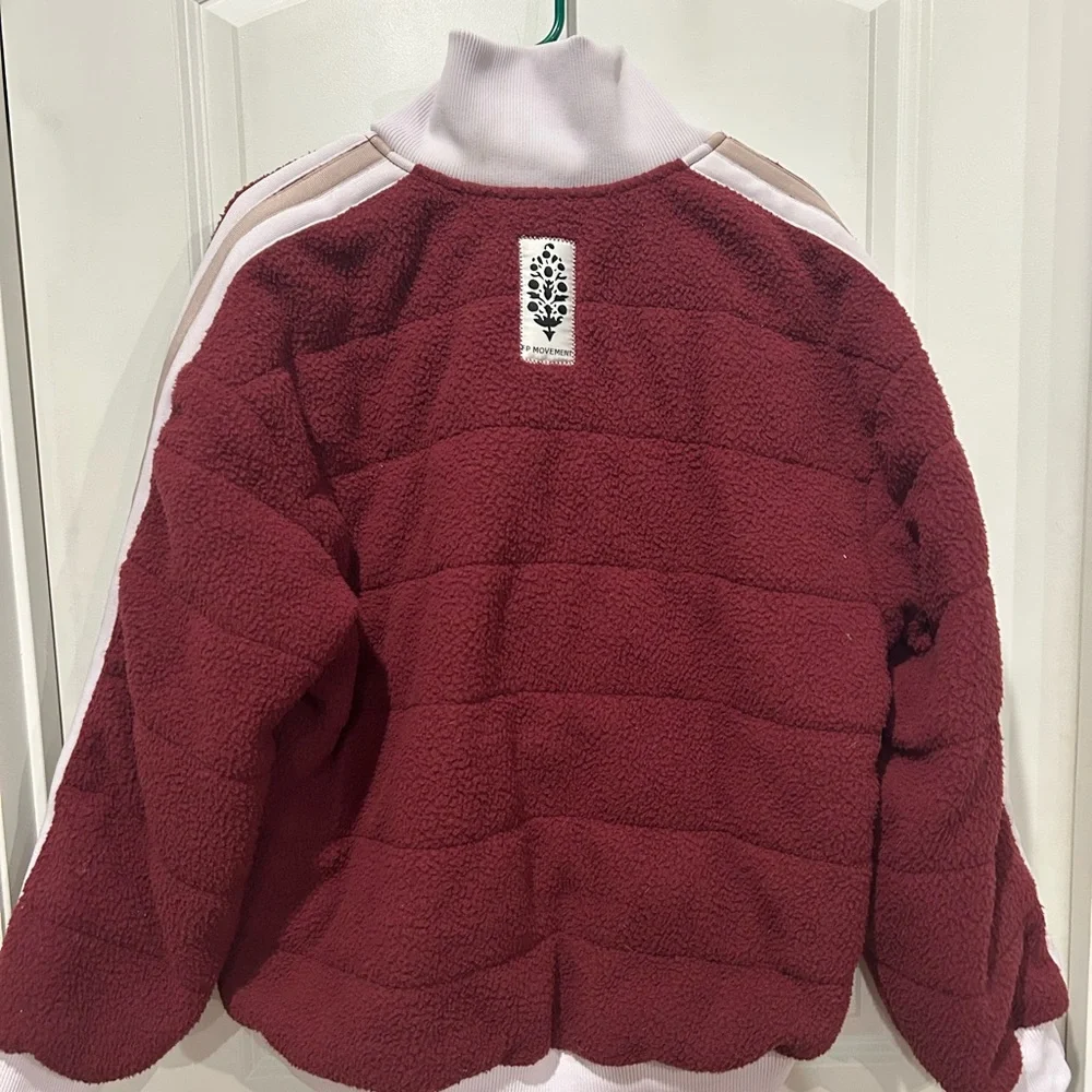 FP Movement by Free People Burgundy Teddy Sherpa - Picture 2 of 3